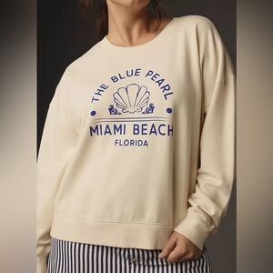 Anthropologie Maeve Miami Pearl Crewneck Sz M